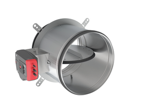Circular E60S fire damper for surface and remote mounting