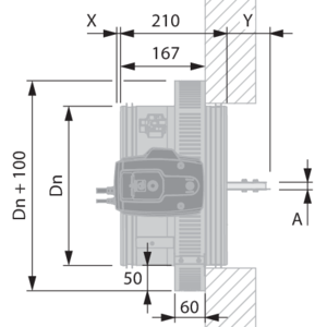 Circular fire damper with a fire resistance of up to 60 minutes