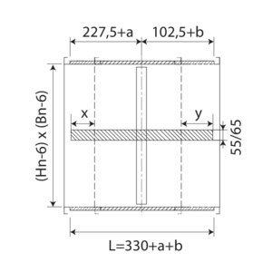 damper with extended casing