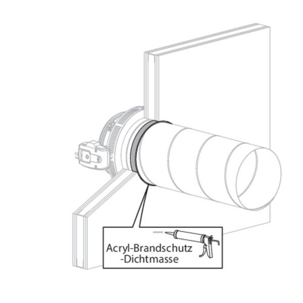 Circular fire damper with a fire resistance of up to 60 minutes