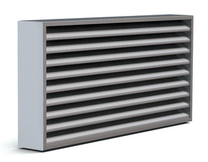 Aesthetic fire resistant grill up to 60 minutes in walls, floors and doors.