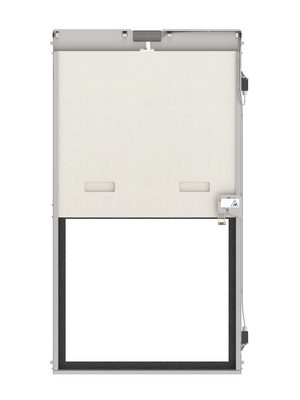 Guillotine-type transfer shutter E60 or EI60 (with a grill).