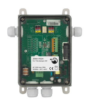 Field device for monitoring and controlling 1 motorised (24V) fire damper